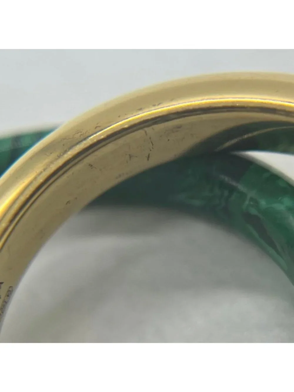 Bottega Veneta Interlocking Double Ring Malachite